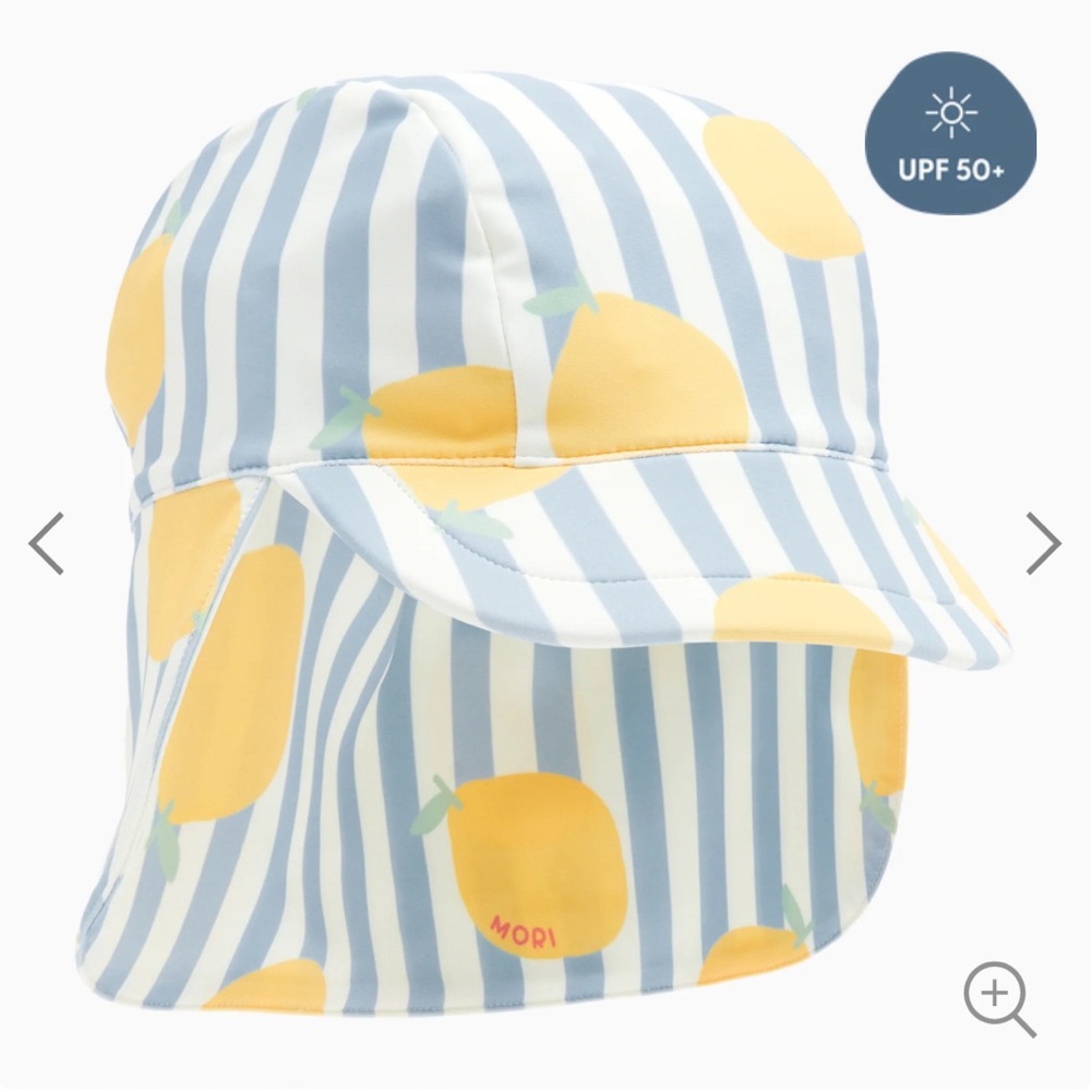 NWT Baby Mori Lemon Sunsafe Swim Hat for Infant Newborn Unisex 0-3 months